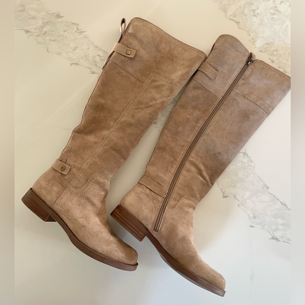 Franco Sarto knee-high suede riding boots size 7